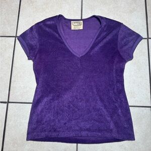 Skiva Int. Purple V-Neck Short Sleeve Tee